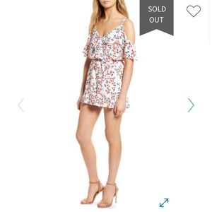 Cupcakes and cashmere romper floral cold shoulder